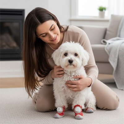 Basket pour chien Canistep rouge ajustable
