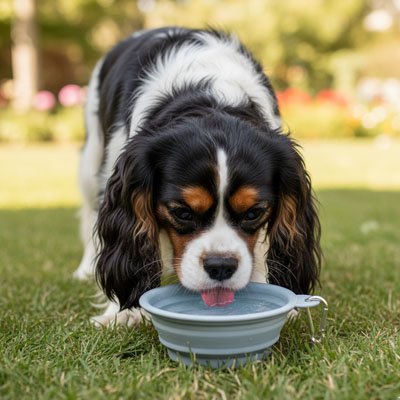 Gamelle pour Chien Bowlio bleue pliable design