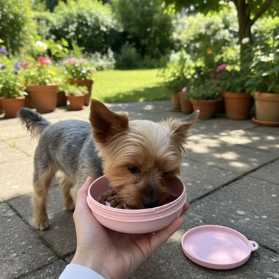Gamelle pour Chien DogFold rose pratique
