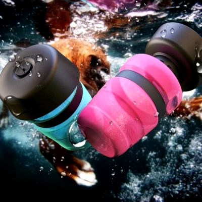 gourde-pour-chien-rose-et-bleue-systeme-anti-fuite-bullypet
