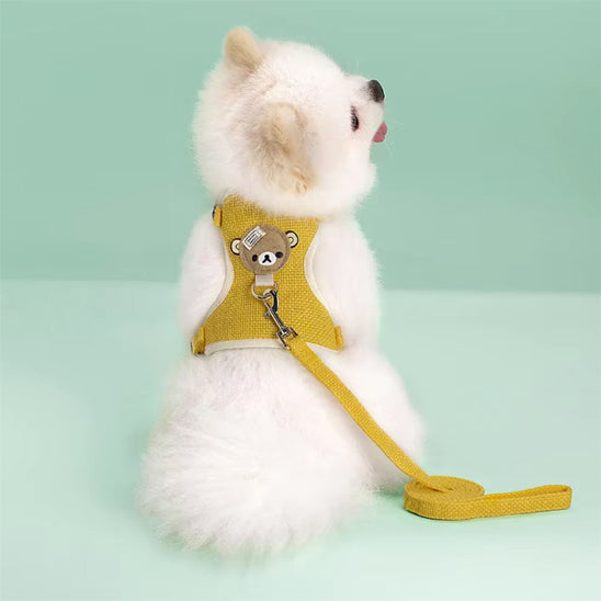 harnais-petit-chien-jaune-confortable