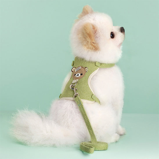 harnais-petit-chien-vert-confortable