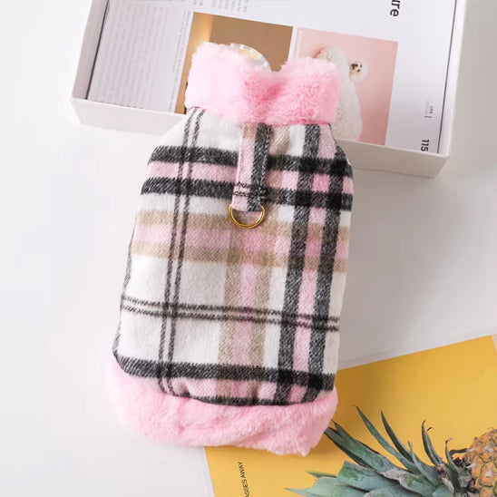 manteau-pour-chien-coton-thermique-rose-style-anglais-toutouchic