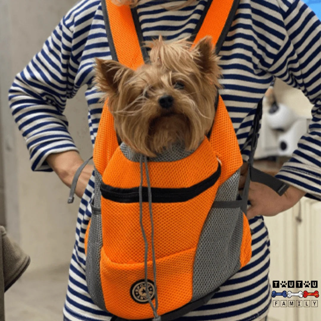 sac-a-dos-chien-orange-promenade-york-excudog