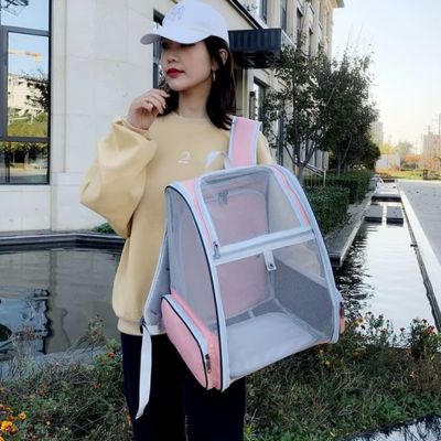 sac a dos portage chien PawHike rose design