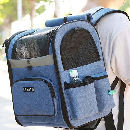 sac-a-dos-pour-chien-bleu-pratique