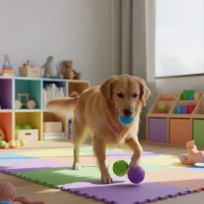 Balle chien FetchBuddy labrador qui joue