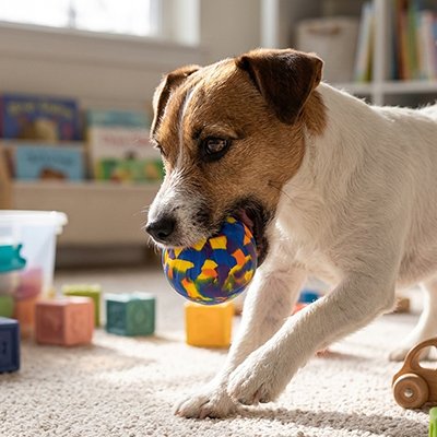 Balle chien indestructible TreatBall nettoyage dentaire 