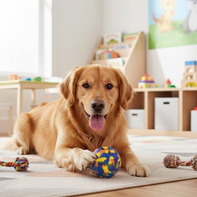 Balle chien indestructible TreatBall visibilité optimale 