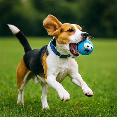 Balle Chien Indestructible bleu beagle jeu extérieur