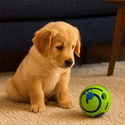 Balle pour Chien BarkyBoom verte chiot 