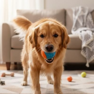 Balle pour Chien FetchNova bleue labrador