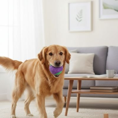 Balle pour Chien FetchNova violette labrador