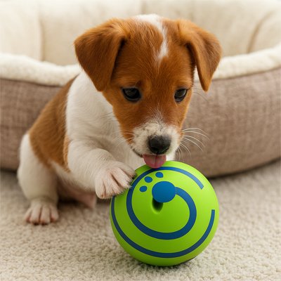 Balle pour Chien verte forme sphérique BarkyBoom