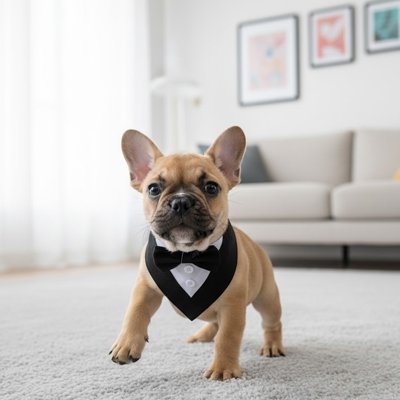 Bandana Chien smoking nœud papillon noir chiot