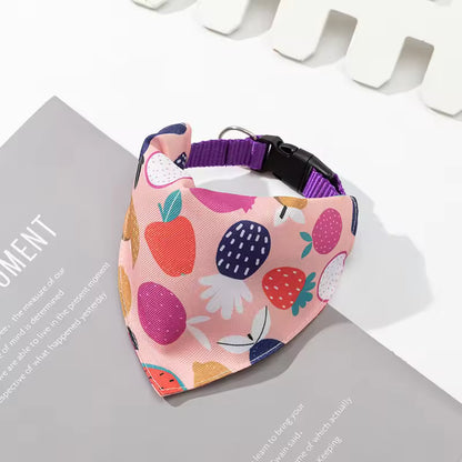 bandana pour chien motifs fruits rouges ananas fraises framboises