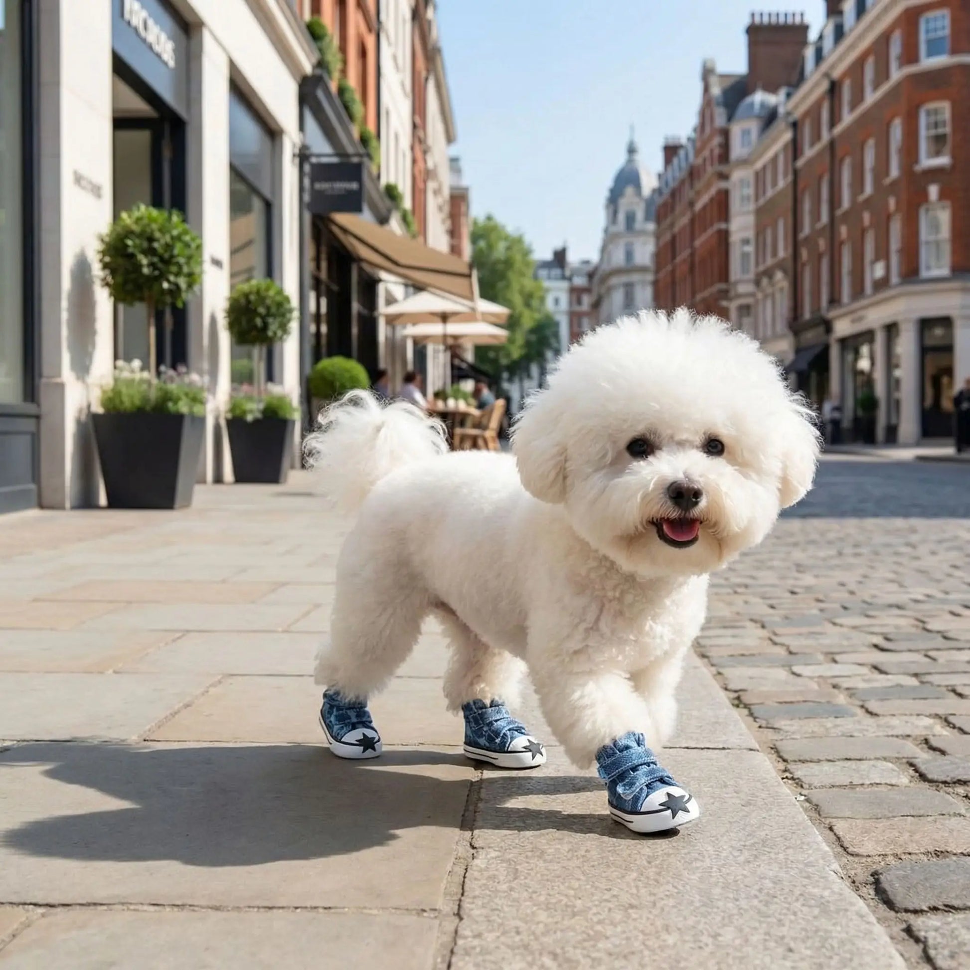 basket pour chien PawKicks bleue design