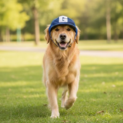 Casquette chien​ PawCap bleu design