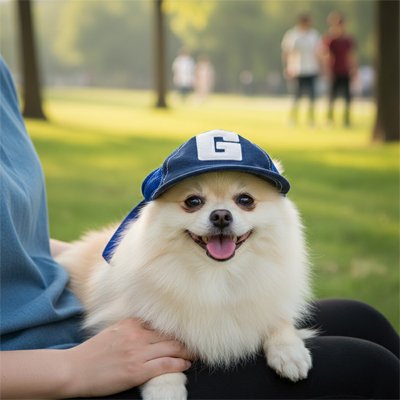 Casquette chien​ PawCap bleue protectrice