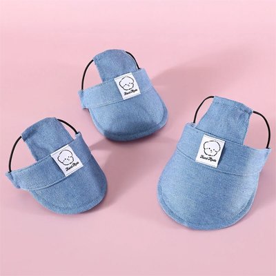 Casquette chien​ WoufCap matière jeans bleu durable