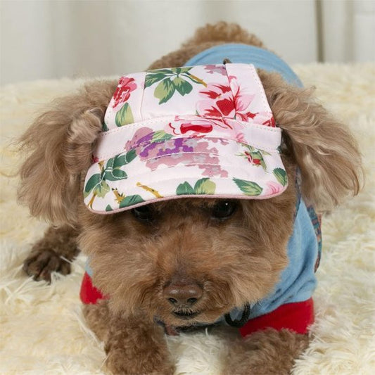 Casquette pour​ petit chien Pupper motif floral