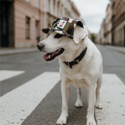 Casquettes chien​ AlphaPaw camouflage balade ville