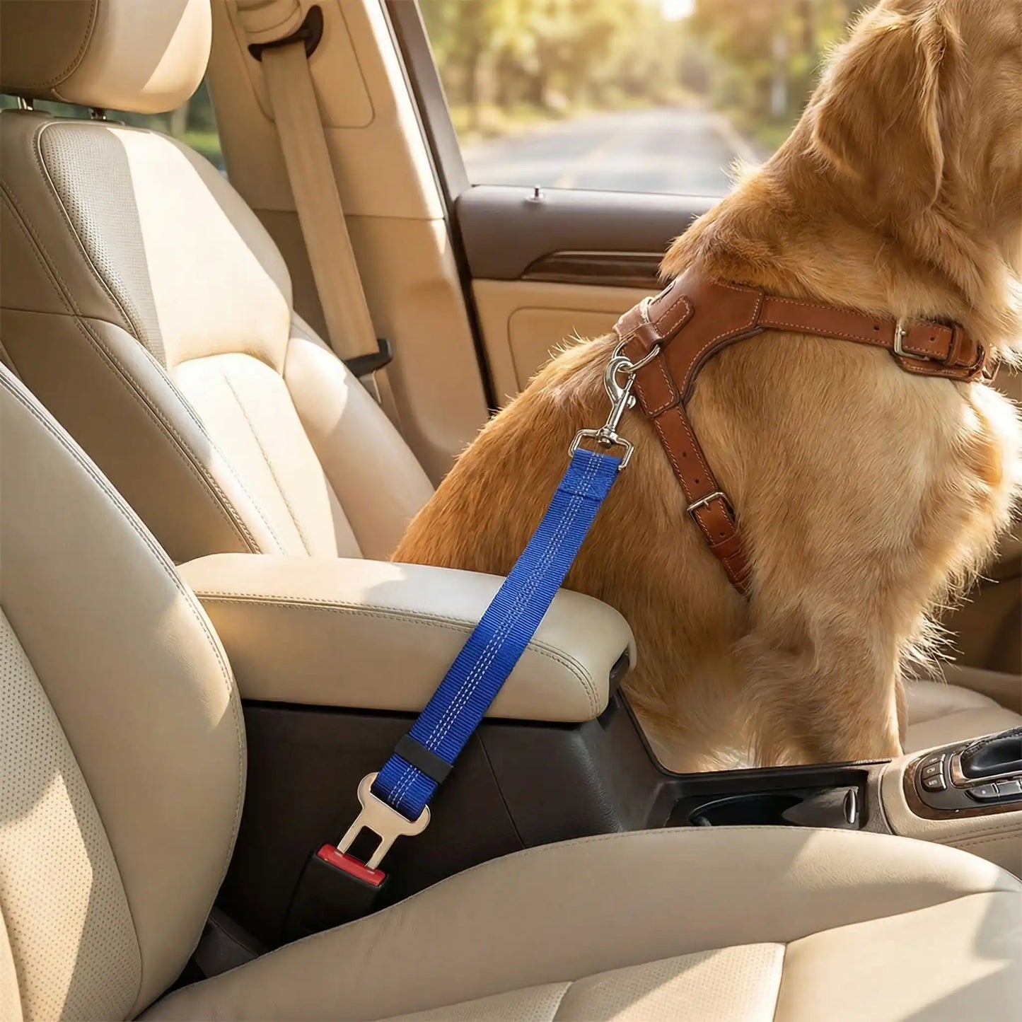 ceinture de sécurité pour chien noire bleue labrador