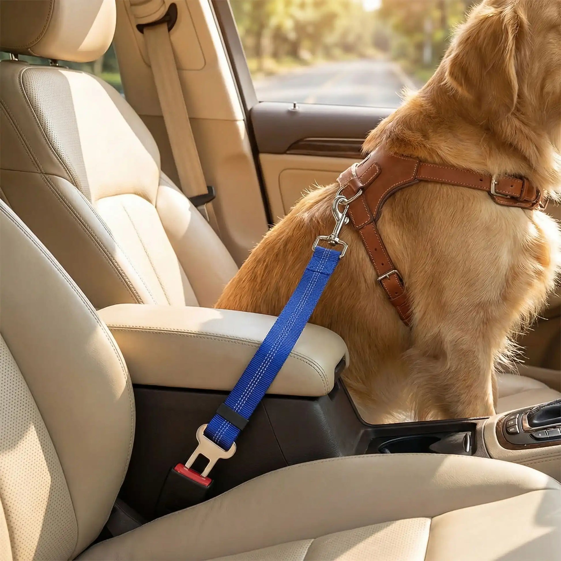 ceinture de sécurité pour chien noire bleue labrador