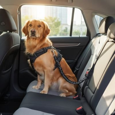 Ceinture de sécurité pour chien PawGuard élastique