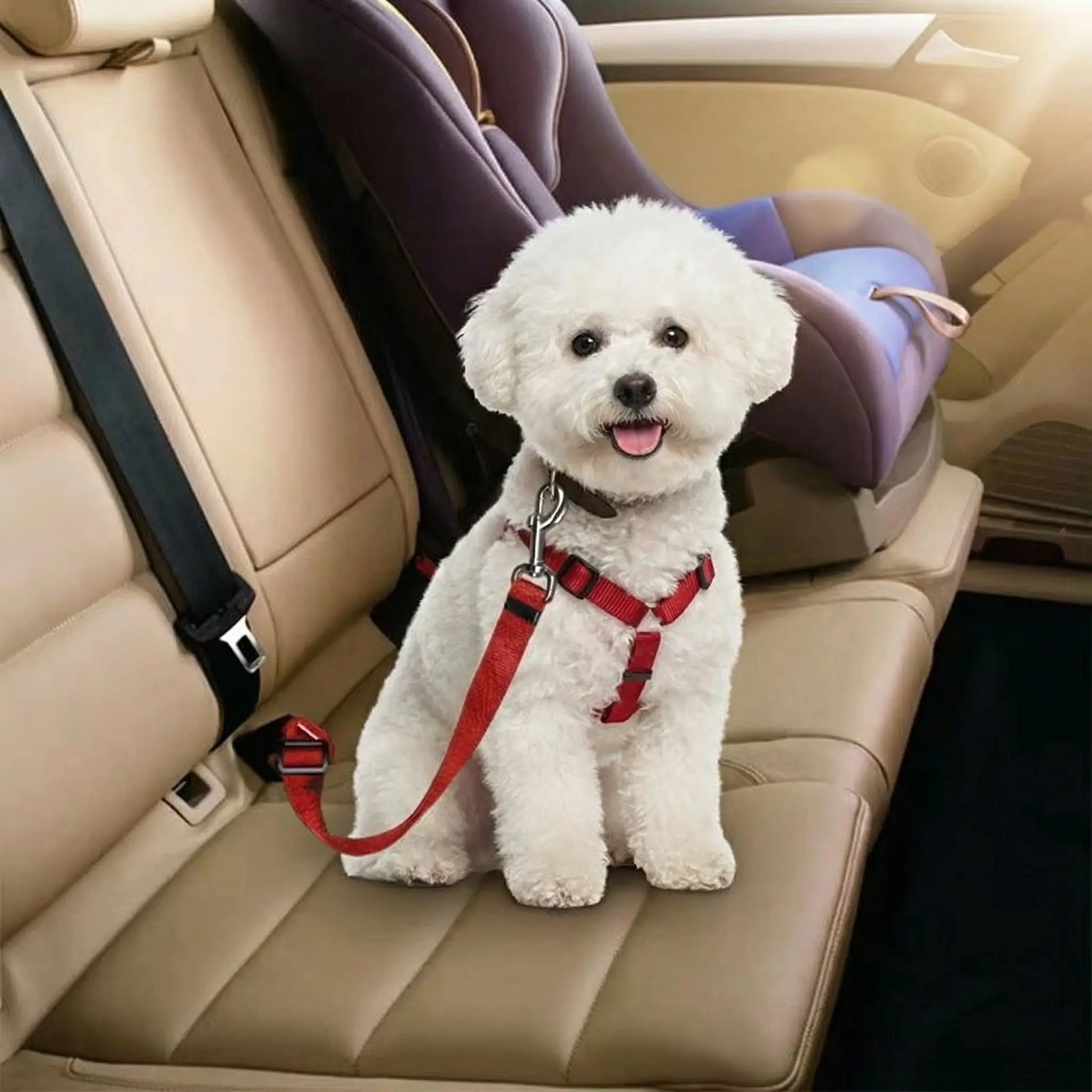 ceinture de securite pour chiens RoadZen bichon variante