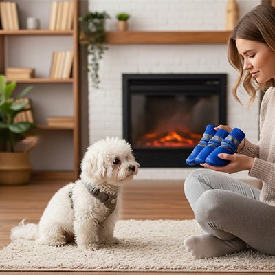 Chaussure pour Chien maîtresse offre chaussures à son chien