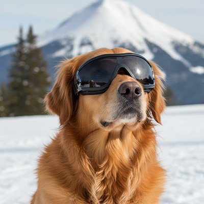 chien portant Lunette de soleil pour chien protectrice UV