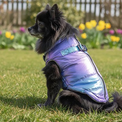 chiwawa avec Manteau Chien violet brillant design