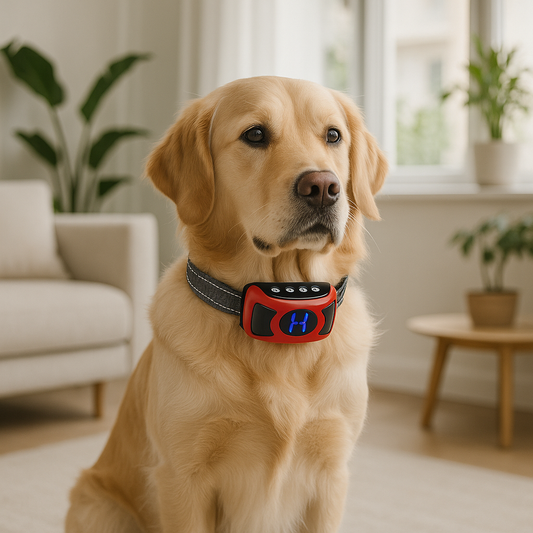 collier-anti-aboiement-gros-chien-rouge-innovant-vibradog