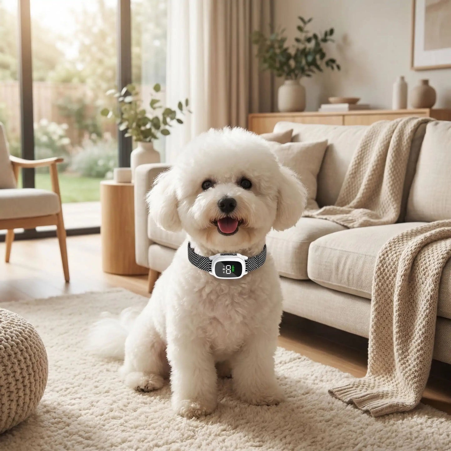 collier anti aboiement sans douleur calmdog bichon