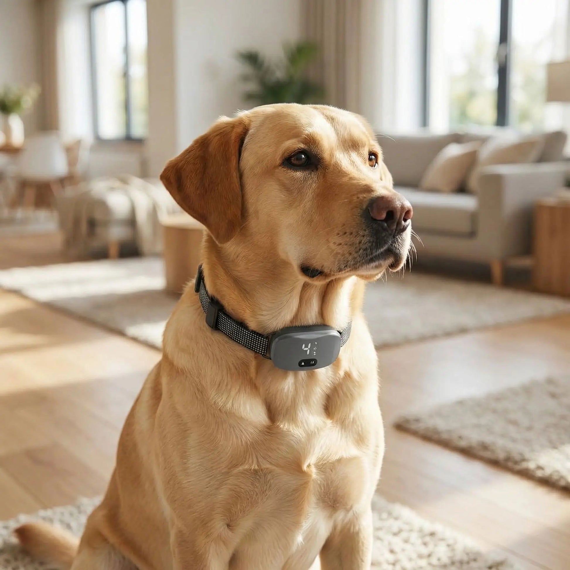 collier anti aboiement sans douleur SoothPaw noir labrador