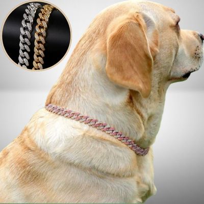 collier-chaine-pour-chien-rose