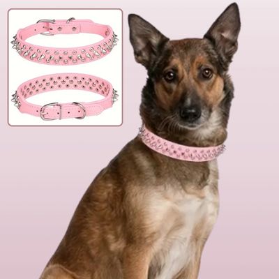 collier-chien-clou-rose