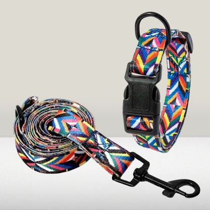 collier-chien-motif-ethnique-multicolor