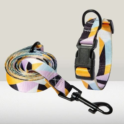 collier-chien-motif-ethnique-noir-jaune