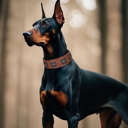 collier-cui-chien-elegant-marron