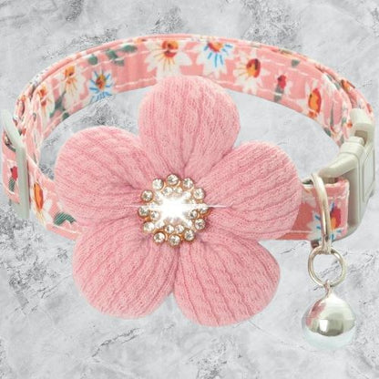 collier-pour-chien-fleur-rose