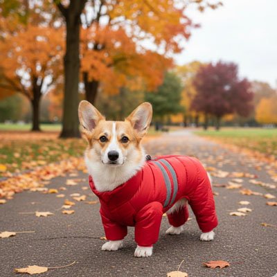 doudoune pour Chien rouge vif et réfléchissant 
