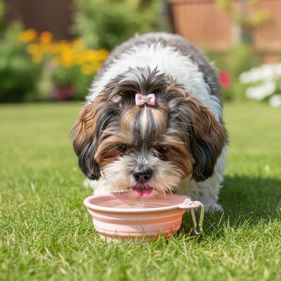 Gamelle pour Chien Bowlio rose design
