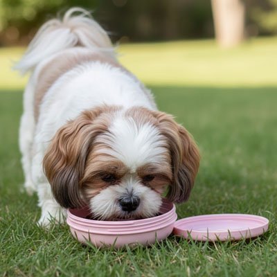 Gamelle pour Chien DogFold rose claire