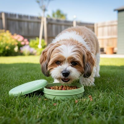 Gamelle pour Chien DogFold verte claire légère pratique