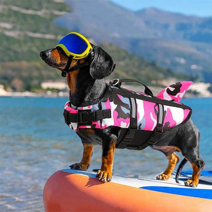 Gilet de sauvetage chien design rose camouflage