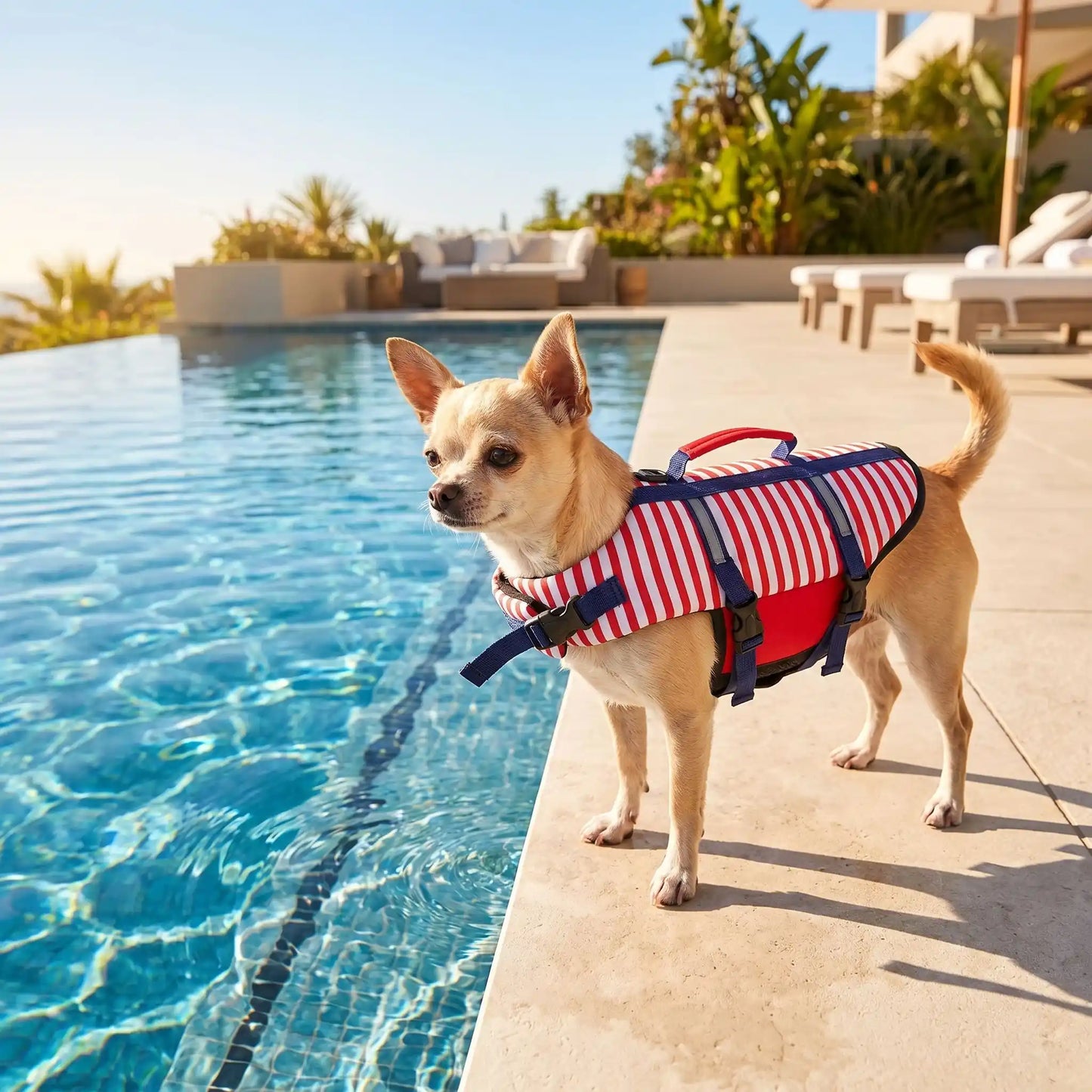 gilet de sauvetage petit chien chiwawa piscine