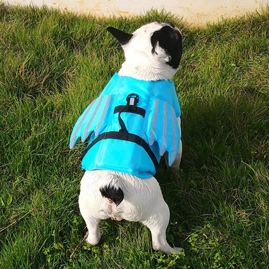 Gilet de sauvetage pour chien bleu sécurisant et design