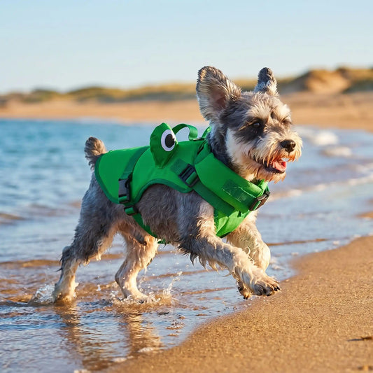 gilet de sauvetage pour petit chien FroggyFloat mer